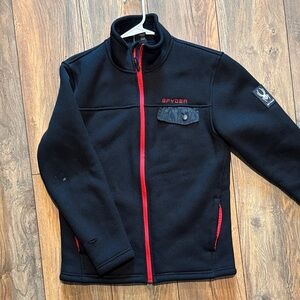 Spyder Black Jacket with Red Trim